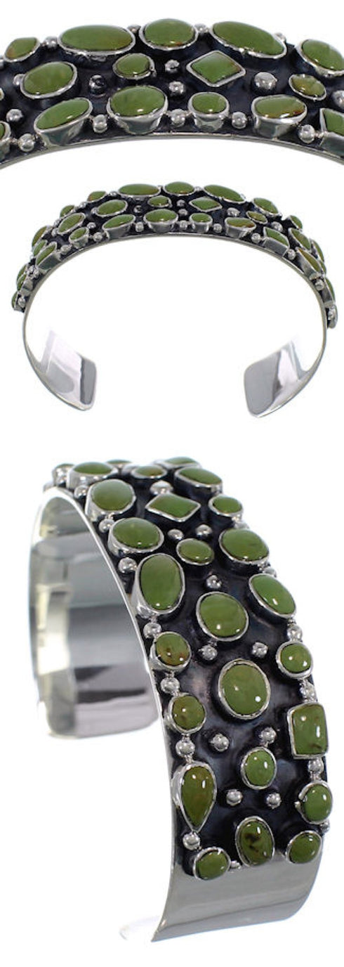 Genuine Sterling Silver Turquoise Jewelry Cuff Bracelet VX37747